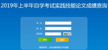 山東省2019年上半年自學考試實踐技能與論文成績查詢指南及技術支持說明